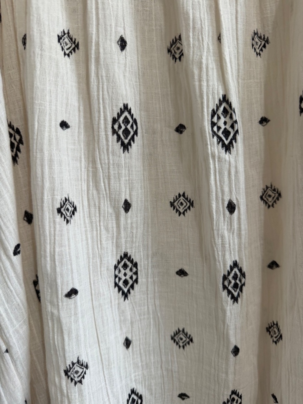 (NWT) H&M Crinkle Gauze Geometric Peasant dress - Picture 4 of 5
